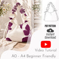 Ruched Handle Bag Sewing Pattern