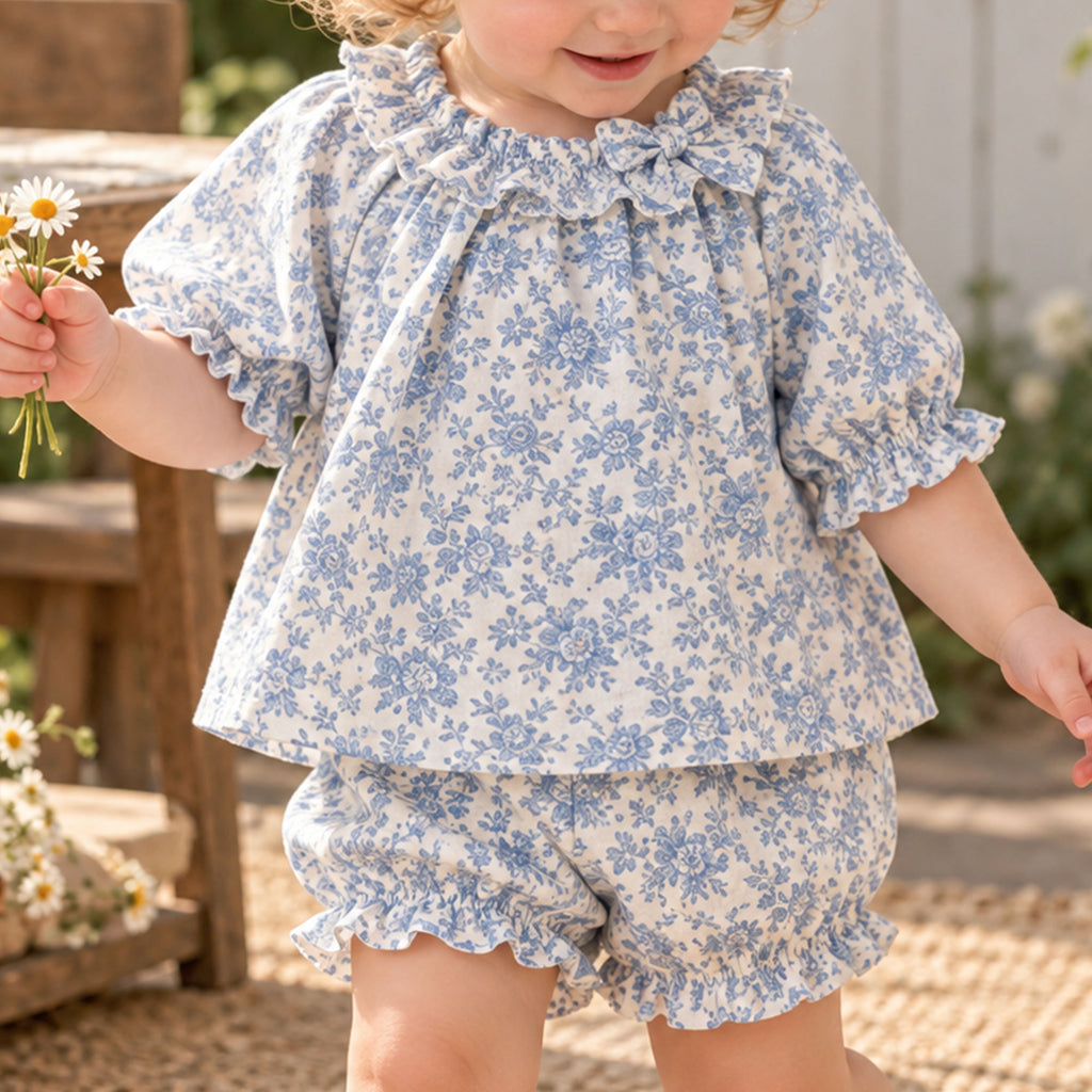Baby Blouse and Bloomers Sewing Pattern PDF