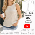 Sleeveless Blouse Sewing Pattern