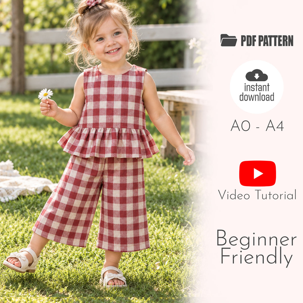 Toddler Peplum Set Sewing Pattern