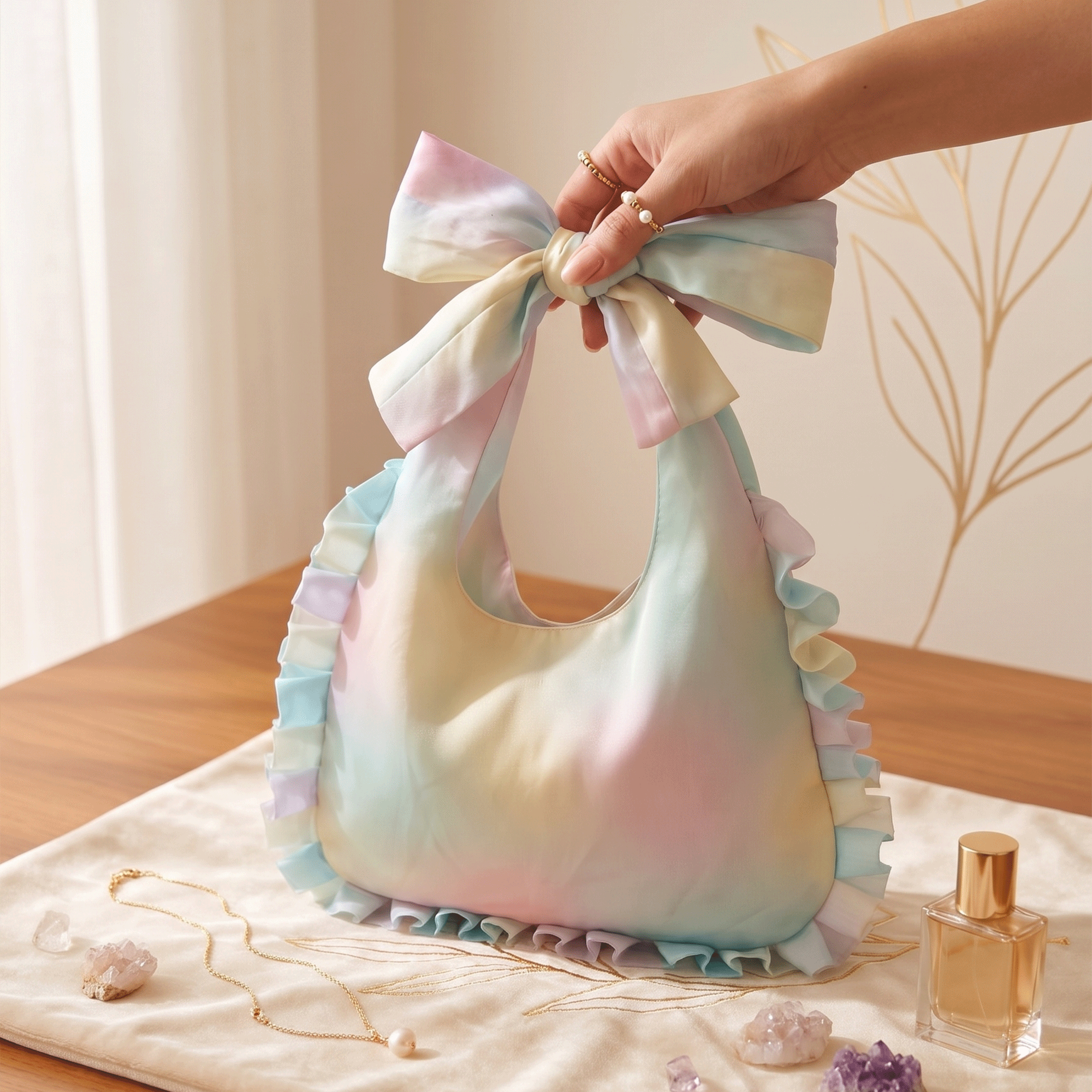 Ruffle Bow Bag PDF Sewing Pattern