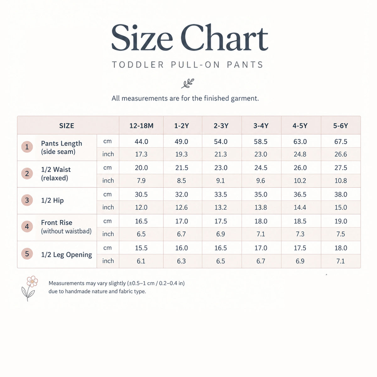 Toddler Pull-On Pants Sewing Pattern