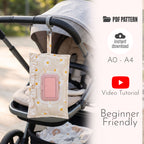 Ruffle Stroller Wipes Pouch PDF Sewing Pattern