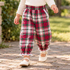 Toddler Ruffle Plaid Pants Sewing Pattern PDF