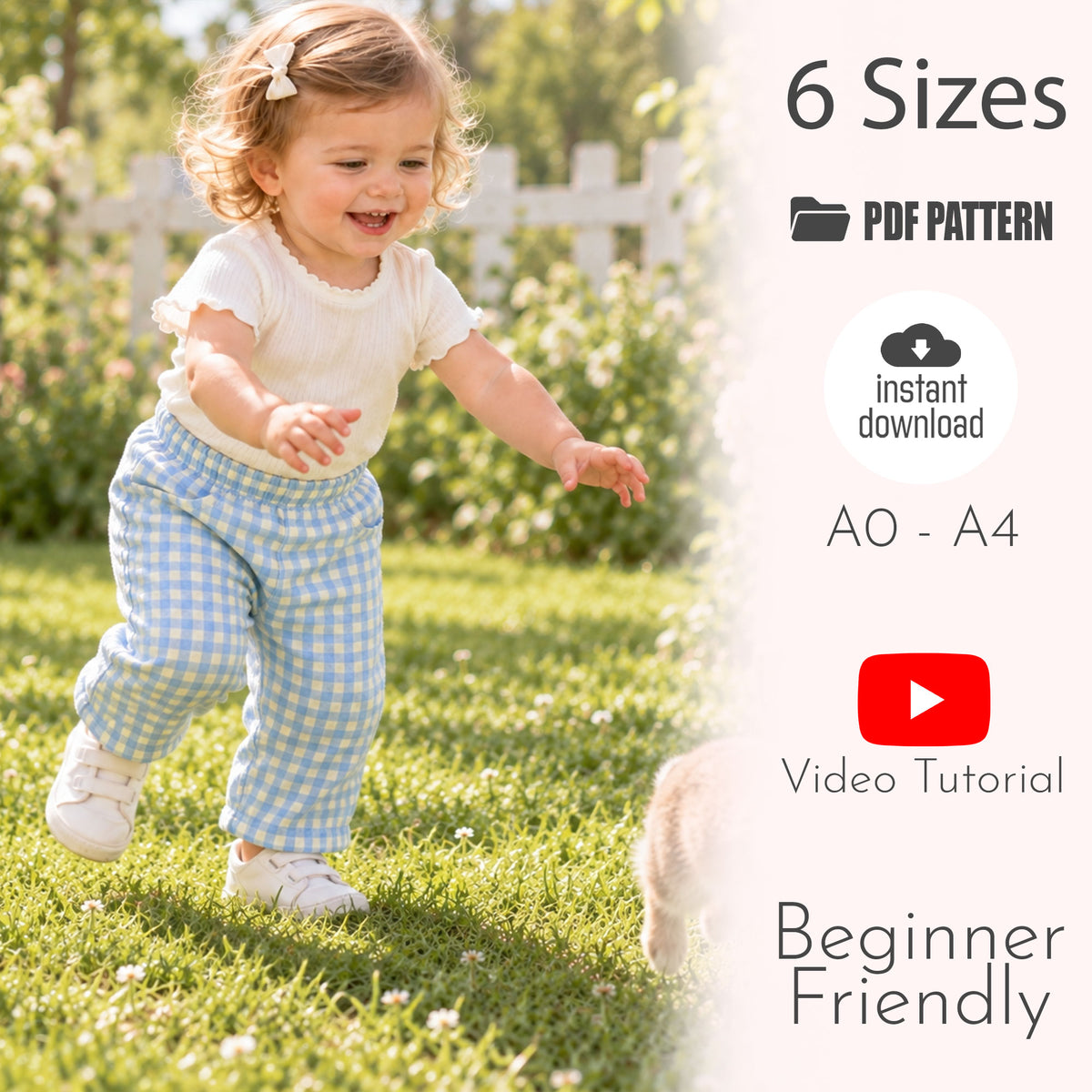 Toddler Pull-On Pants Sewing Pattern