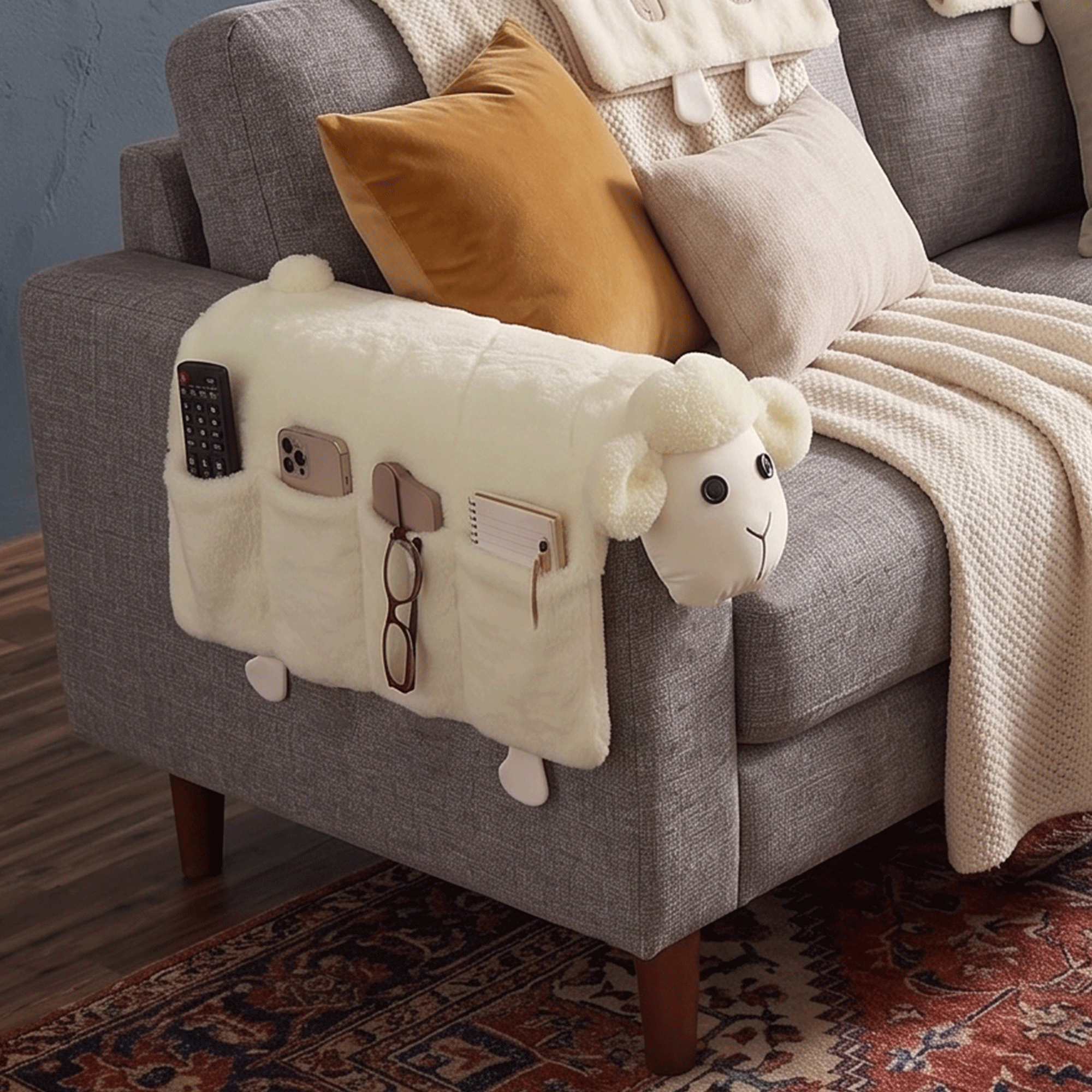 Lamb Sofa Armrest Organizer Sewing Pattern