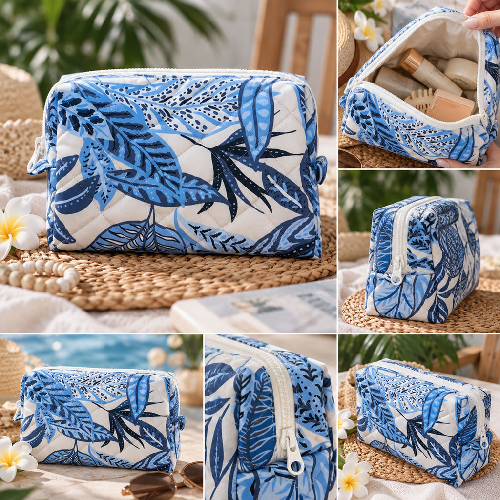 Quilted Boxy Makeup Bag Sewing Pattern