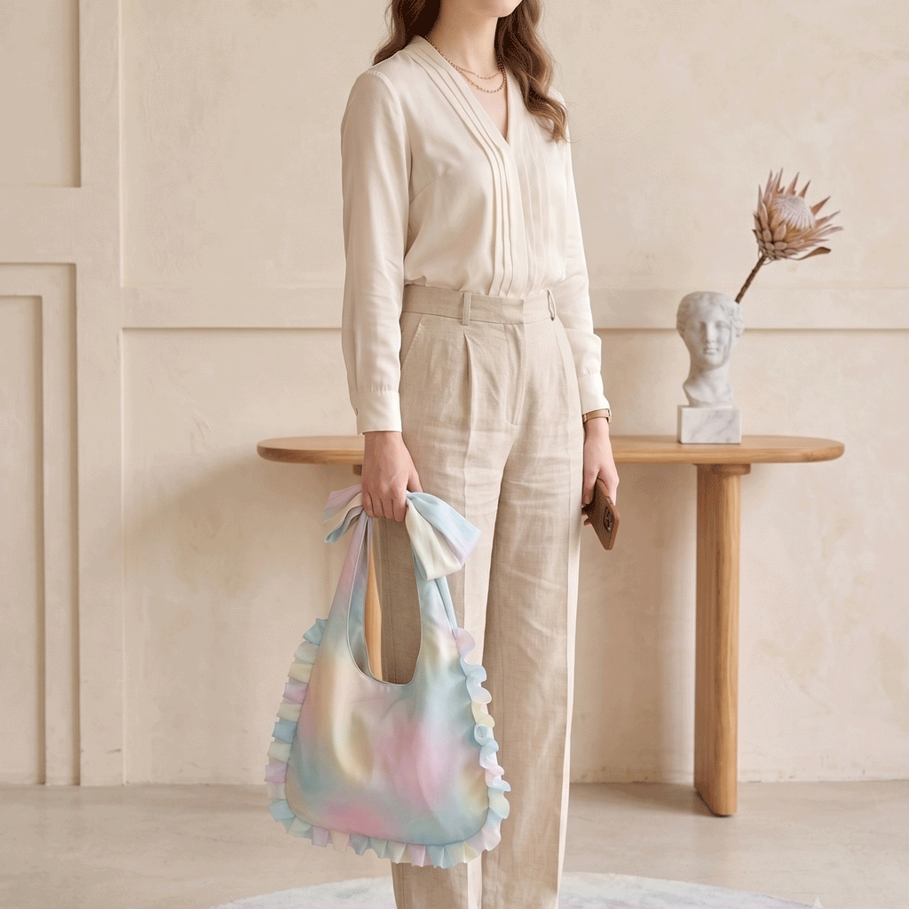 Ruffle Bow Bag PDF Sewing Pattern