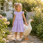 Girls 2 Piece Top and Dress Sewing Pattern