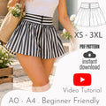 High Waist Palazzo Shorts Sewing Pattern