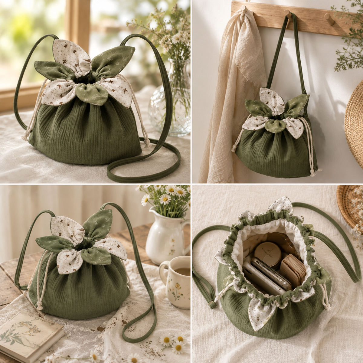 Petal Drawstring Bag Sewing Pattern