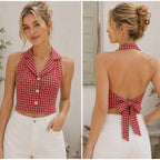 Back Tie Halter Vest Top Sewing Pattern
