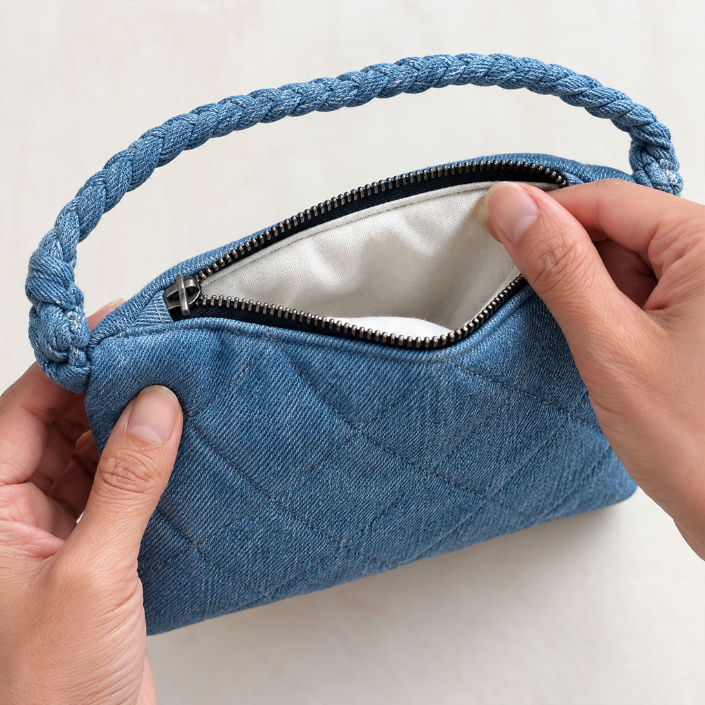 Quilted Denim Wristlet Sewing Pattern