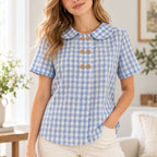 Peter Pan Collar Blouse Sewing Pattern PDF
