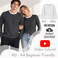 Unisex Long Sleeve Tee Sewing Pattern