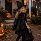 Halloween Witch Cape Hat Bag Sewing Pattern