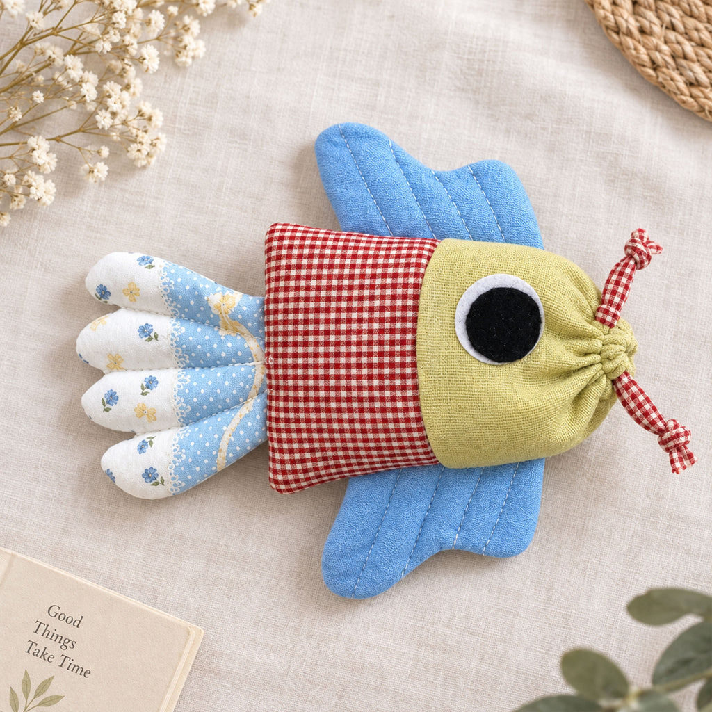 Fish Drawstring Pouch Sewing Pattern PDF