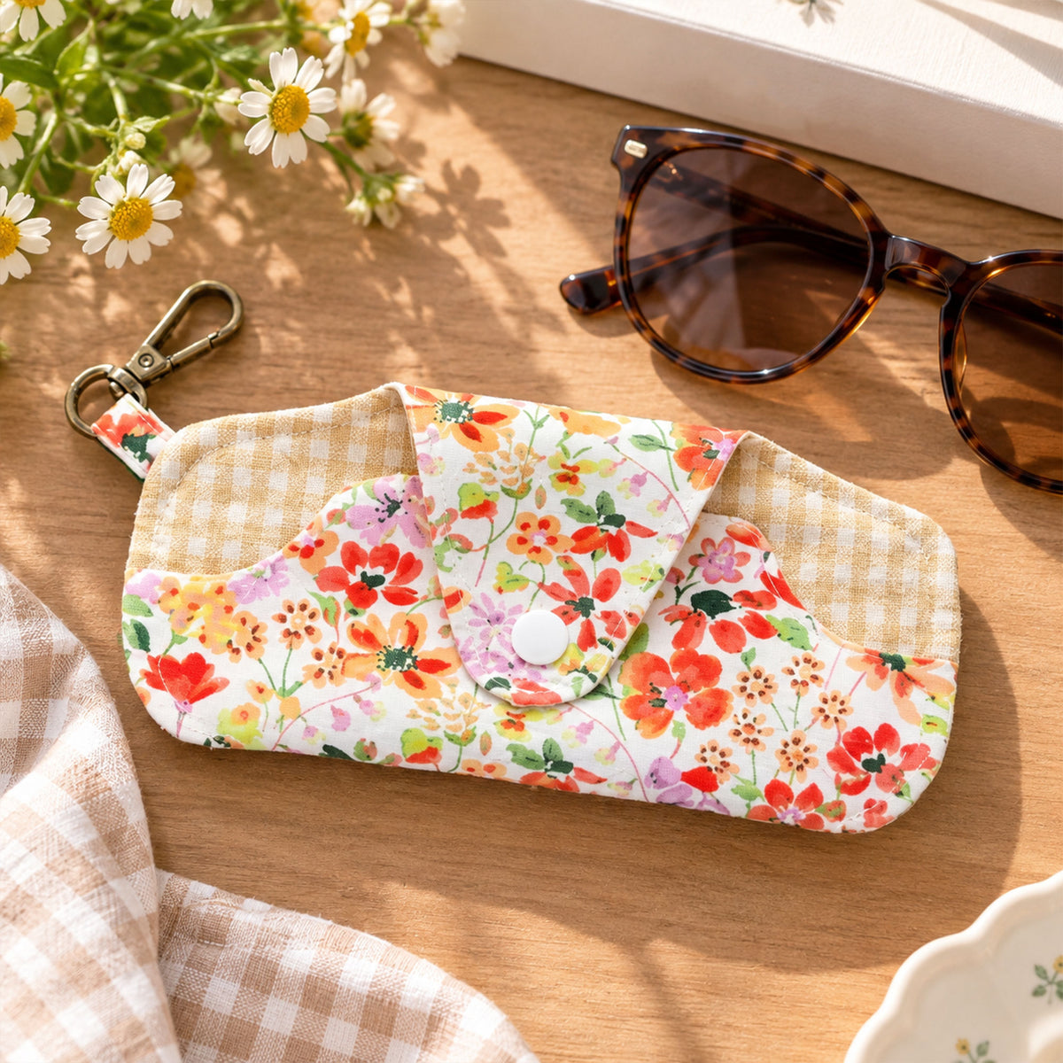 Floral Eyeglass Pouch Sewing Pattern