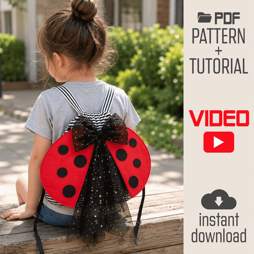 Ladybug Backpack Sewing Pattern PDF
