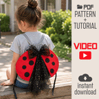 Ladybug Backpack Sewing Pattern PDF
