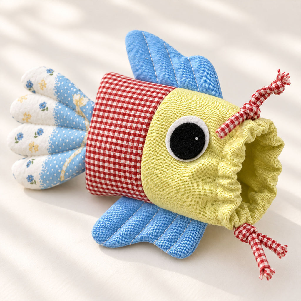 Fish Drawstring Pouch Sewing Pattern PDF