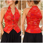 Square Neck Button Front Vest Sewing Pattern