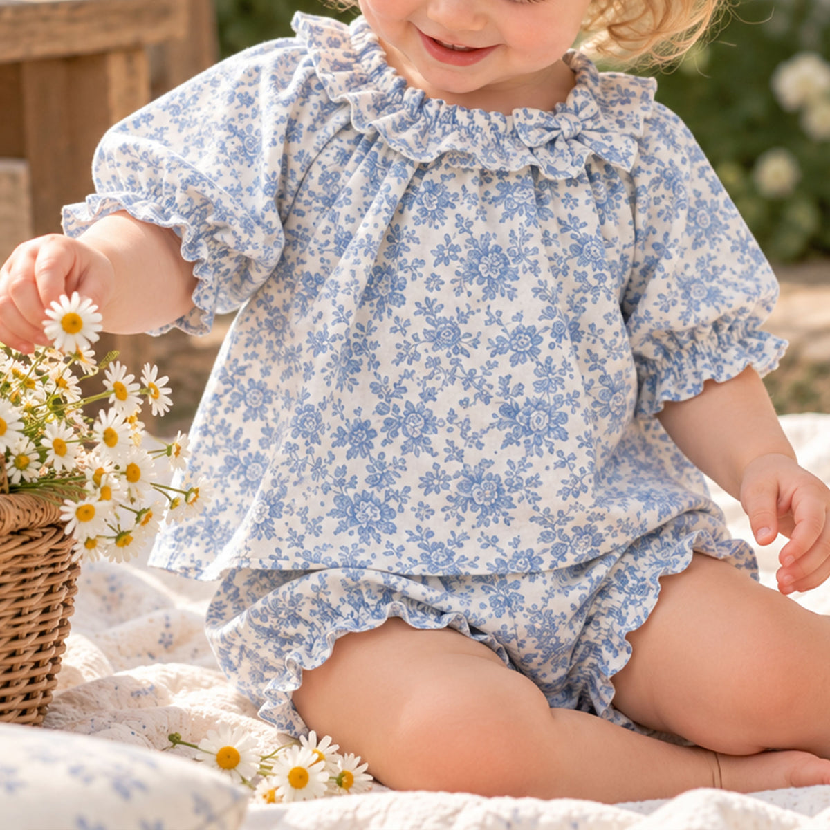 Baby Blouse and Bloomers Sewing Pattern PDF