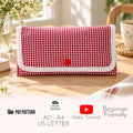 Red Gingham Ruffle Clutch Sewing Pattern