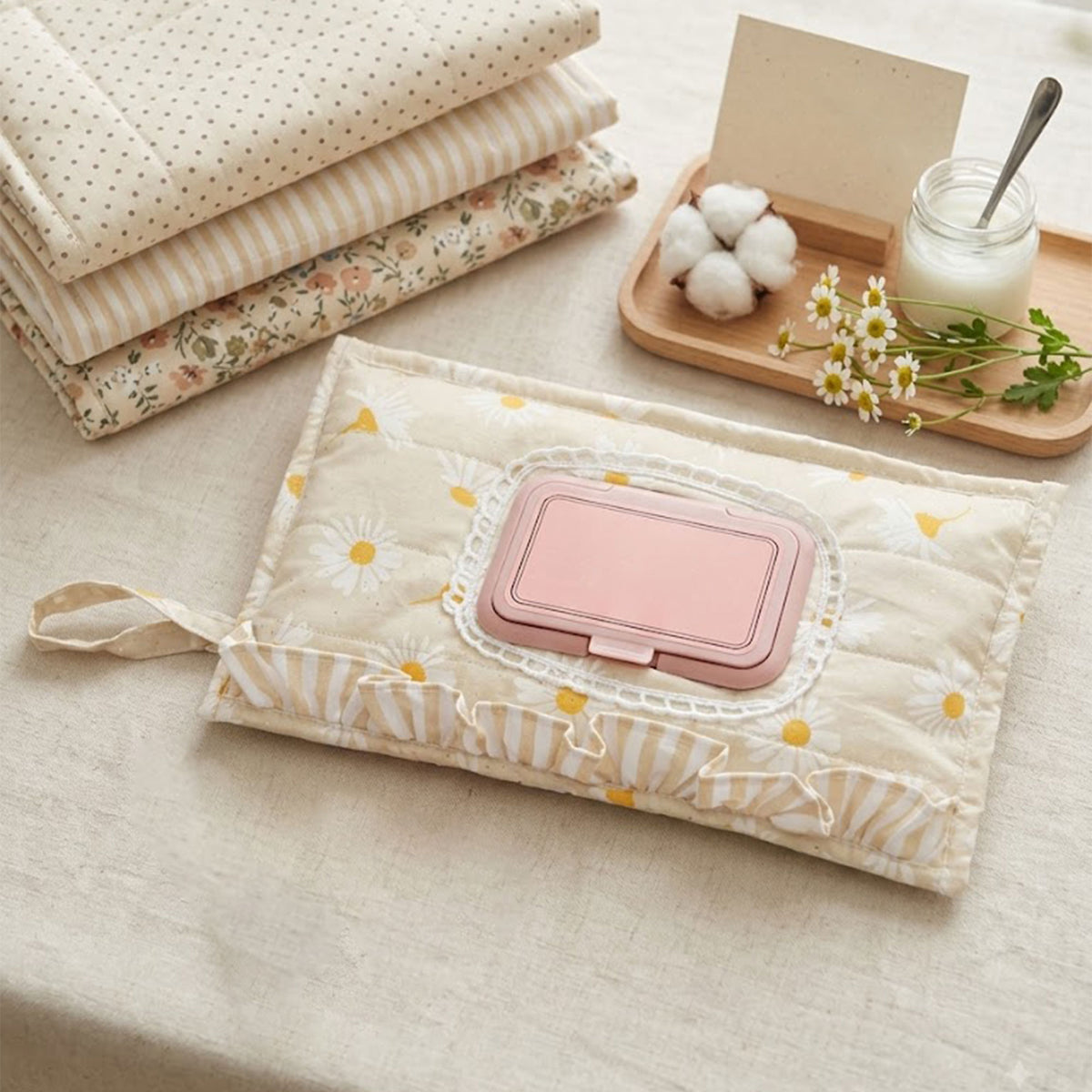 Ruffle Stroller Wipes Pouch PDF Sewing Pattern