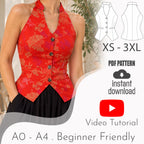 Mandarin Collar Halter Vest Sewing Pattern