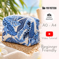Quilted Boxy Makeup Bag Sewing Pattern