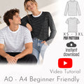 Unisex T Shirt Sewing Pattern Bundle