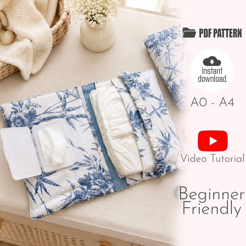 Diaper & Wipes Clutch Sewing Pattern