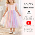 Girls Tulle Dress Sewing Pattern