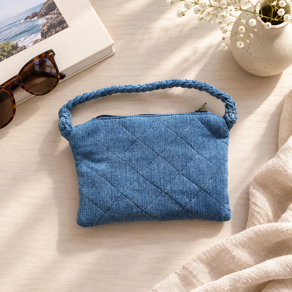 Quilted Denim Wristlet Sewing Pattern
