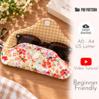 Floral Eyeglass Pouch Sewing Pattern