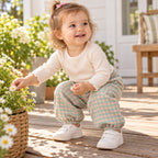 Toddler Gingham Bubble Pants Sewing Pattern PDF