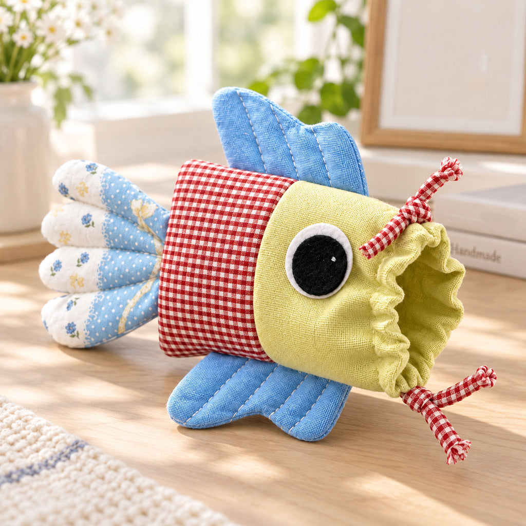 Fish Drawstring Pouch Sewing Pattern PDF