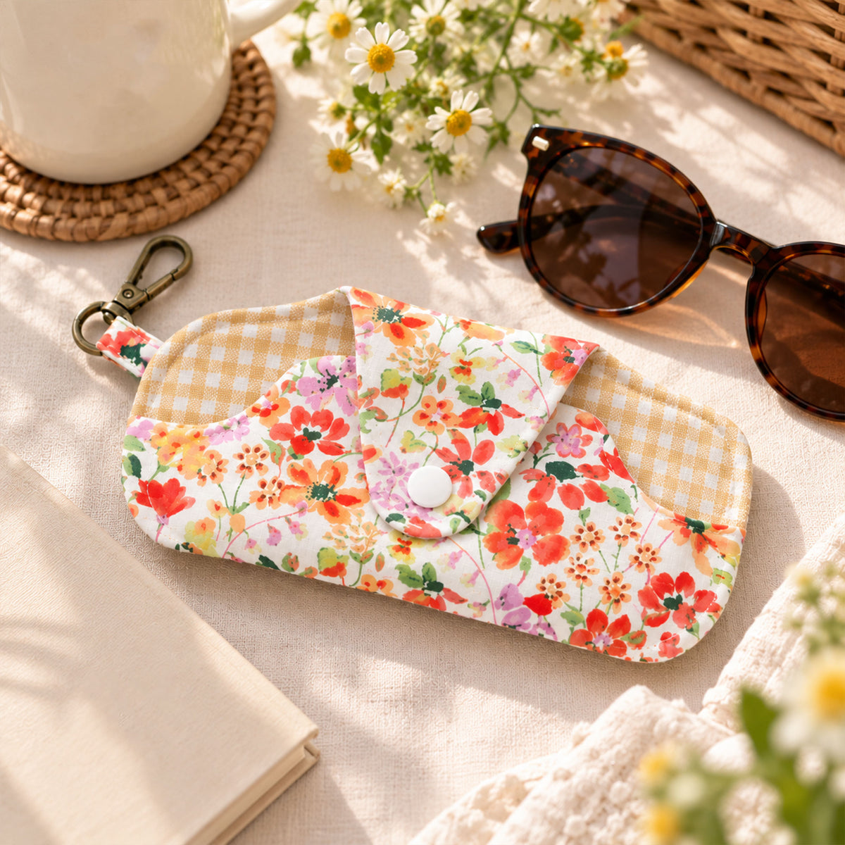 Floral Eyeglass Pouch Sewing Pattern