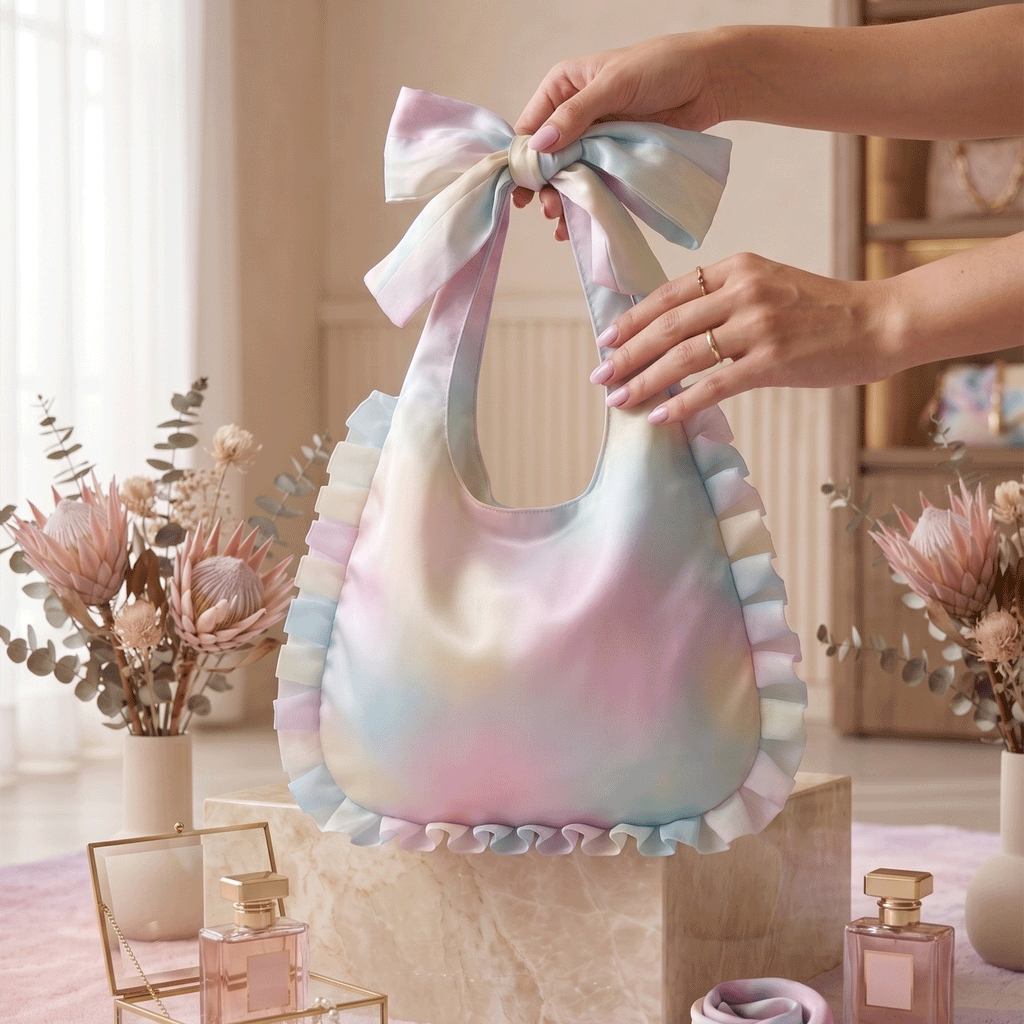 Ruffle Bow Bag PDF Sewing Pattern