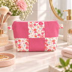 Floral Patchwork Makeup Pouch Sewing Pattern