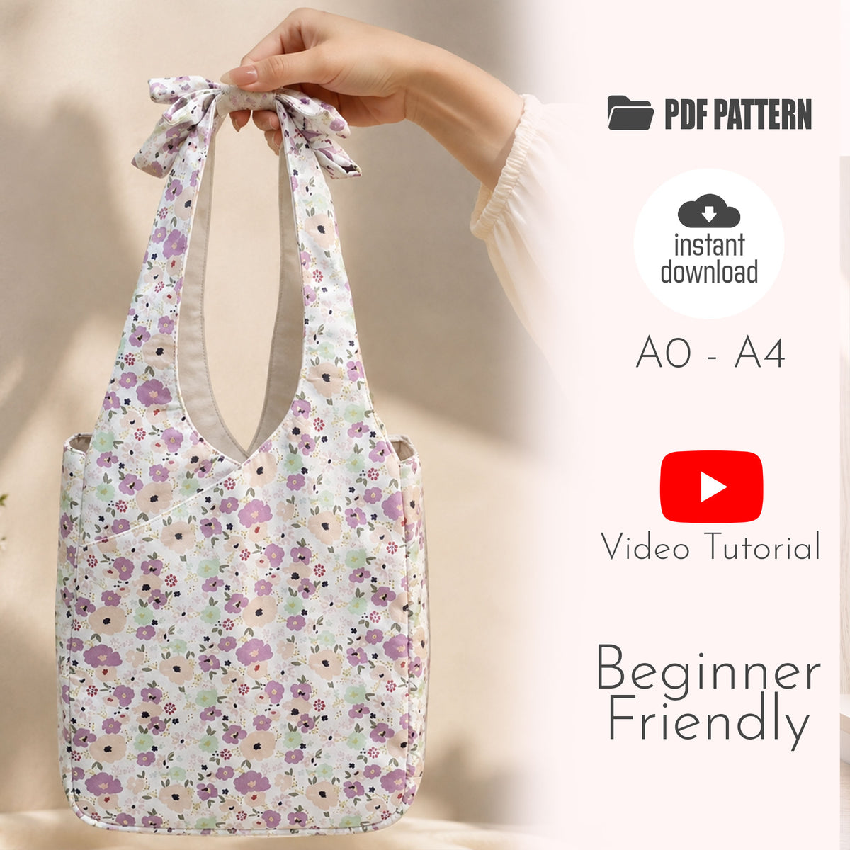 Bow Shoulder Bag Sewing Pattern