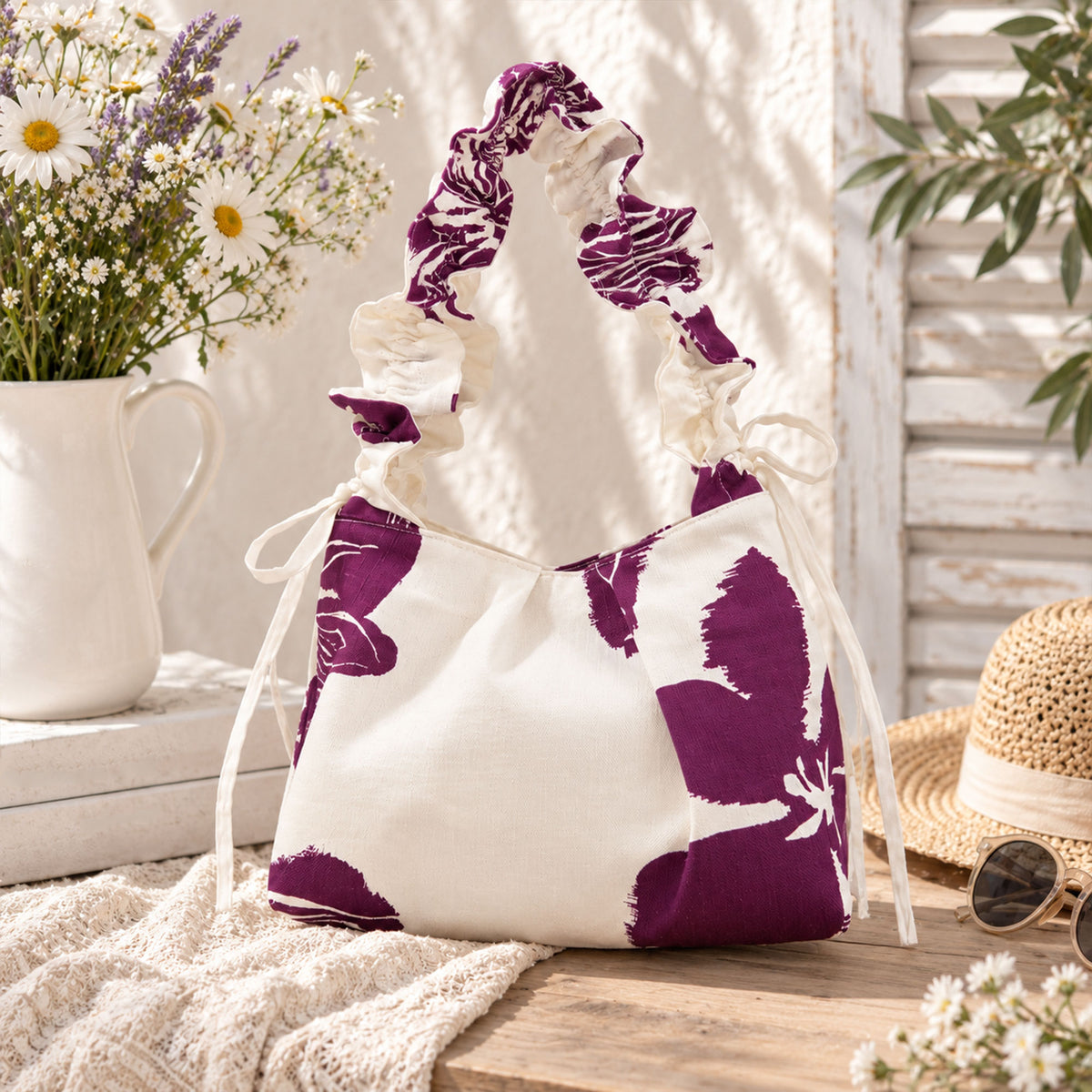 Ruched Handle Bag Sewing Pattern