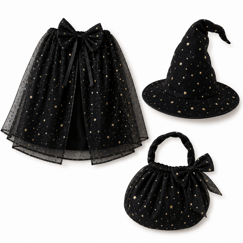 Halloween Witch Cape Hat Bag Sewing Pattern
