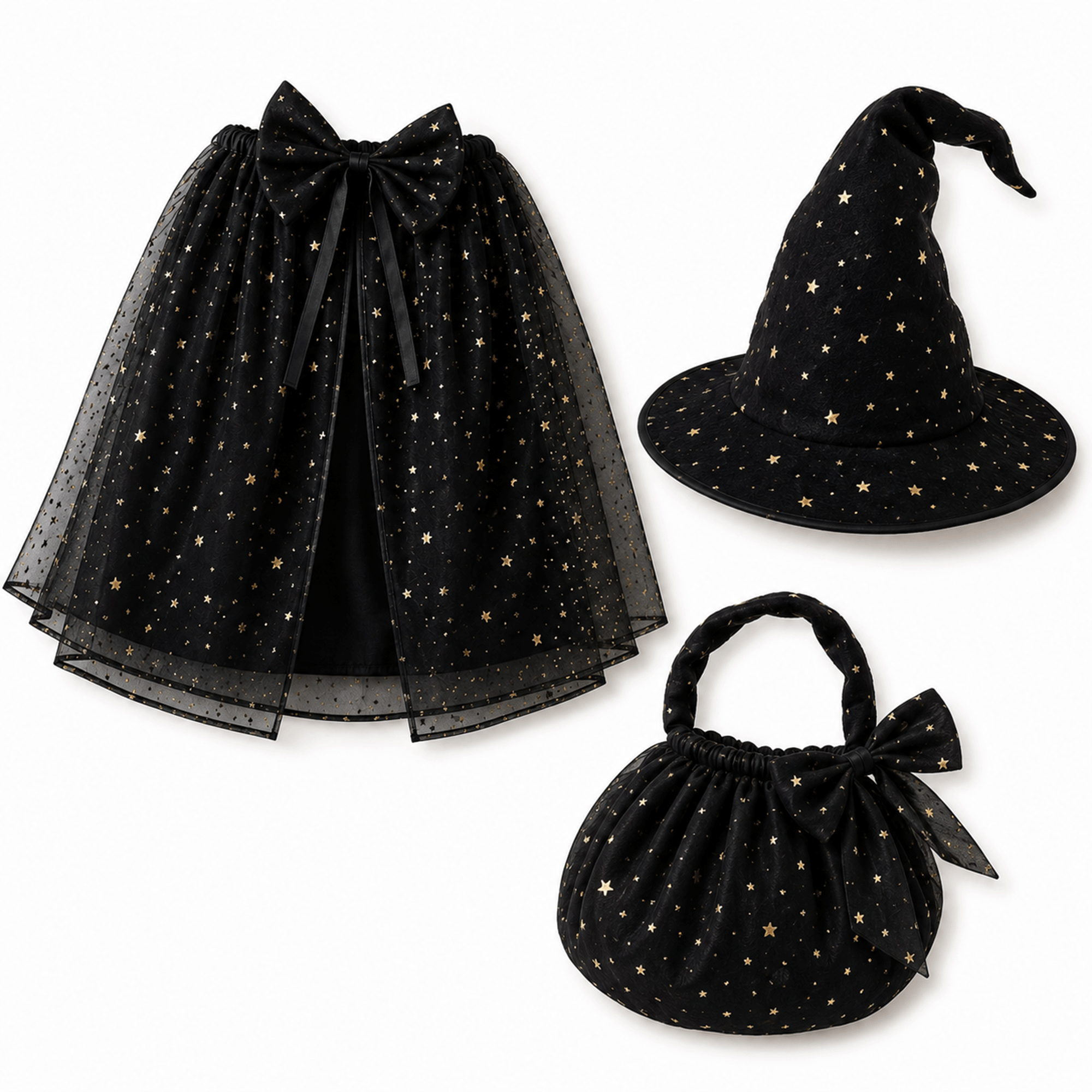 Halloween Witch Cape Hat Bag Sewing Pattern